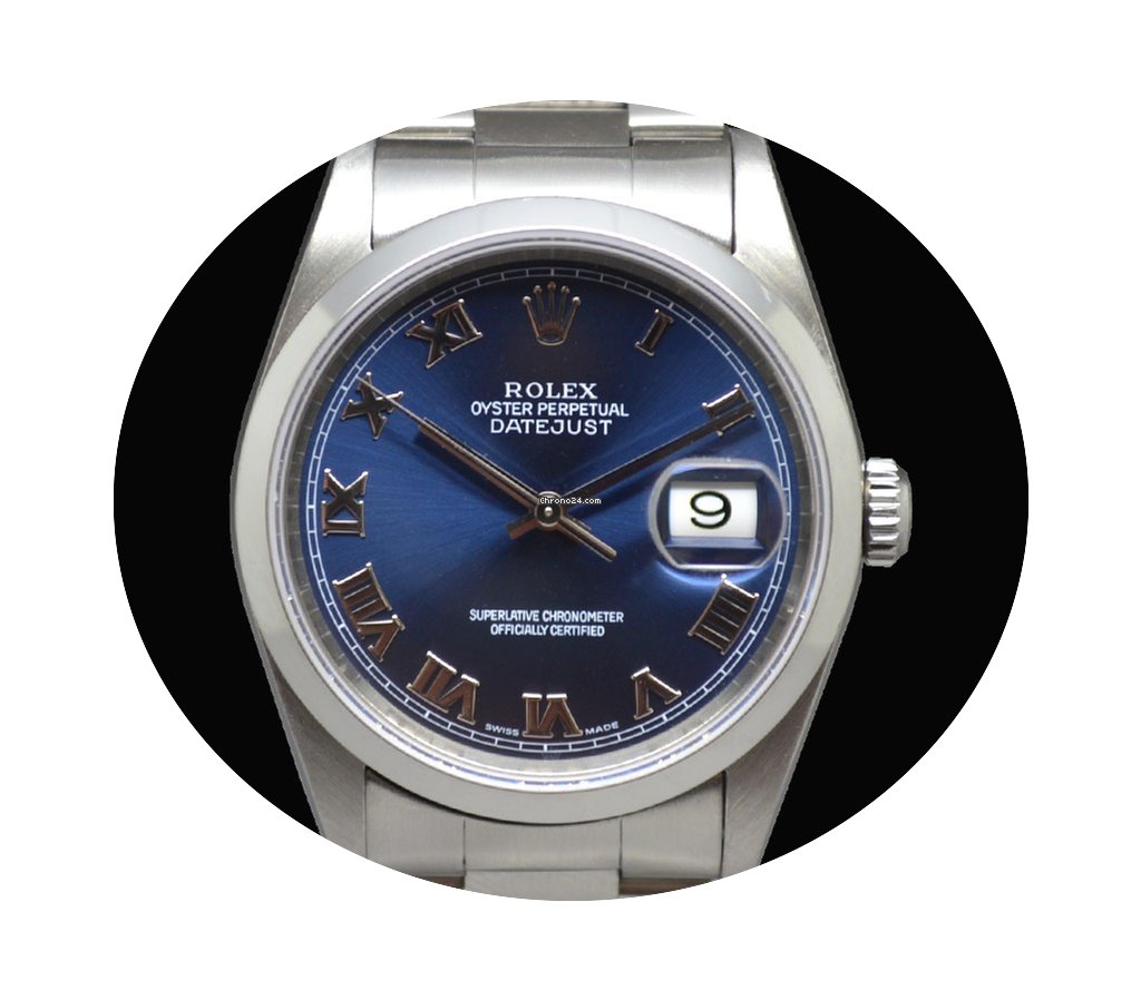 Rolex Datejust 16200 Blue Indici Romani...
