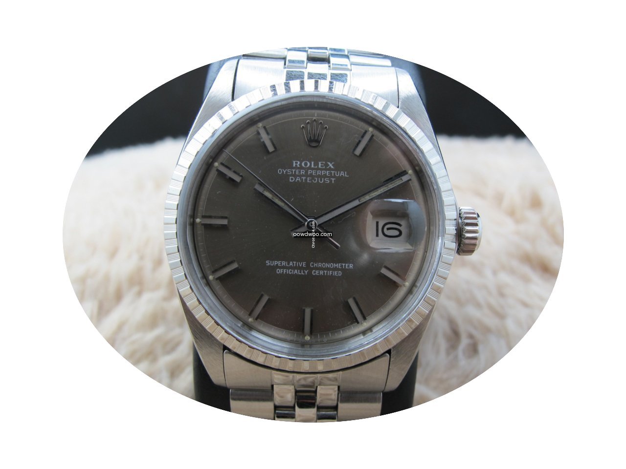 Rolex DATEJUST 1603 SS ORIGINAL Grey Wid...