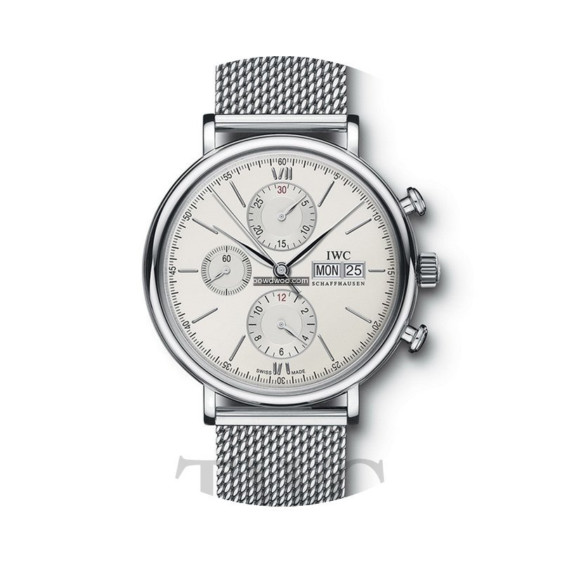 IWC Portofino Chronograph White Steel/St...