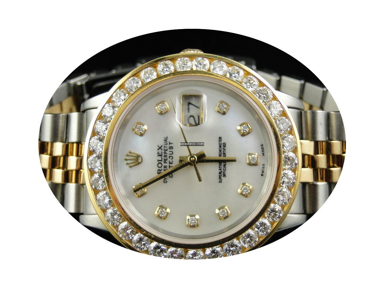 Rolex Mens Rolex 18K/ Steel Two Tone Dat...
