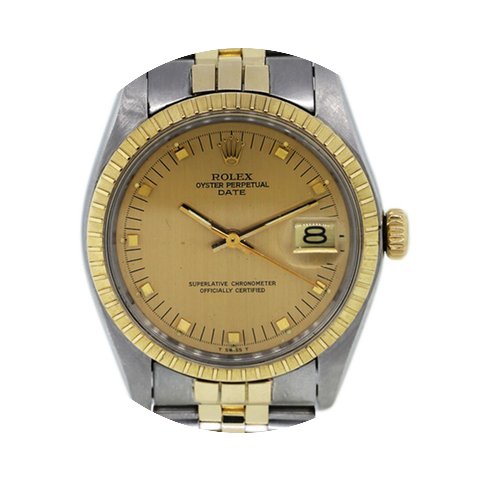 Rolex Date 1505 Rare Midsize Two Tone Me...