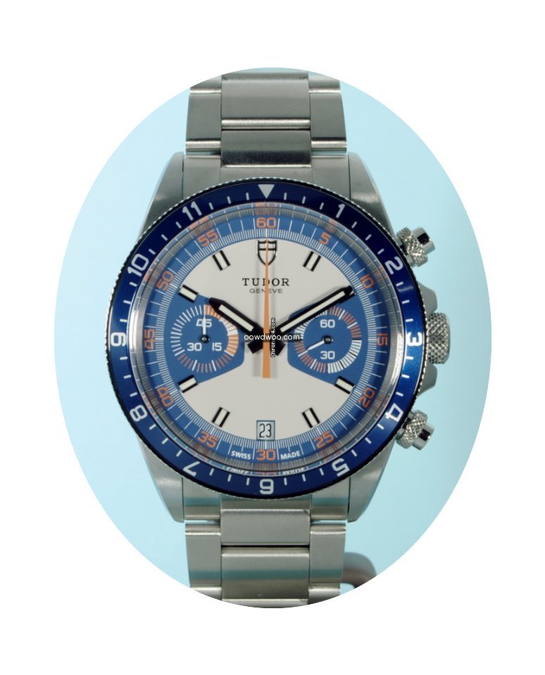 Tudor Heritage Chrono BLUE blau Index St...