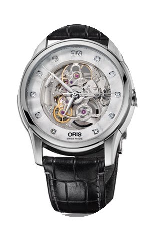 Oris Artelier Skeleton Diamonds Leather ...