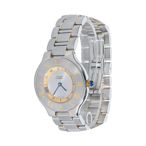 Cartier 21 Stainless Steel & Gold Pl...