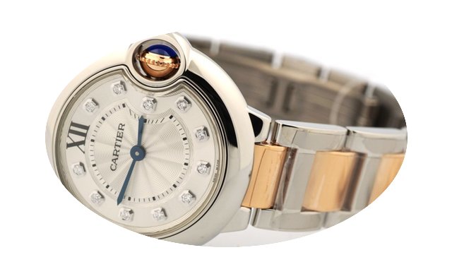 Cartier Ballon Bleu 18k Rose Gold Stainl...