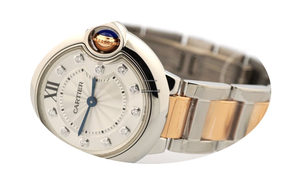 Cartier Ballon Bleu 18k Rose Gold Stainl...
