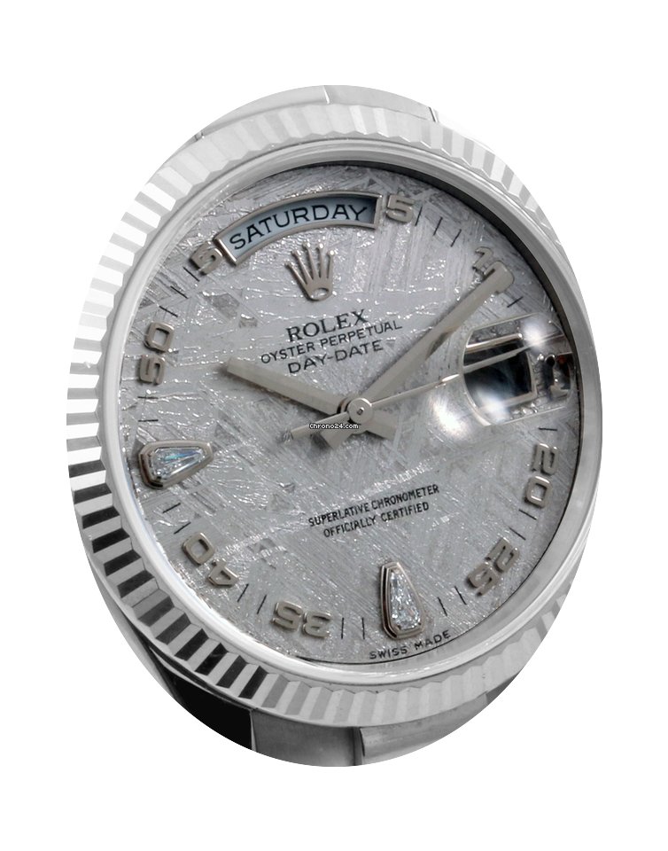 Rolex 18K White Gold Day Date Factory Me...