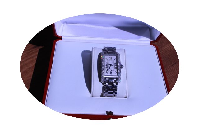 Cartier Tank Americaine, Weissgold, Bril...
