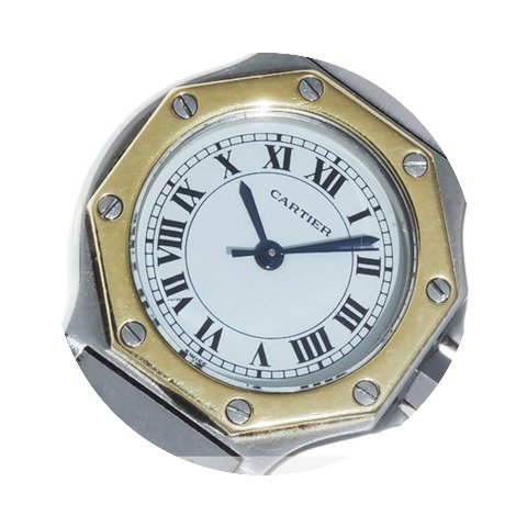 Cartier Santos Octagon Stahl / Gold Auto...