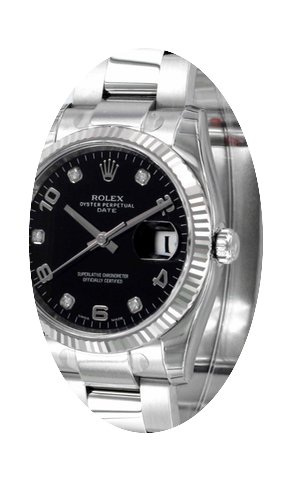 Rolex Date 115234 black Dia...