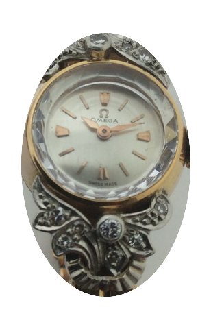 Omega Saphette gold with diamonds...