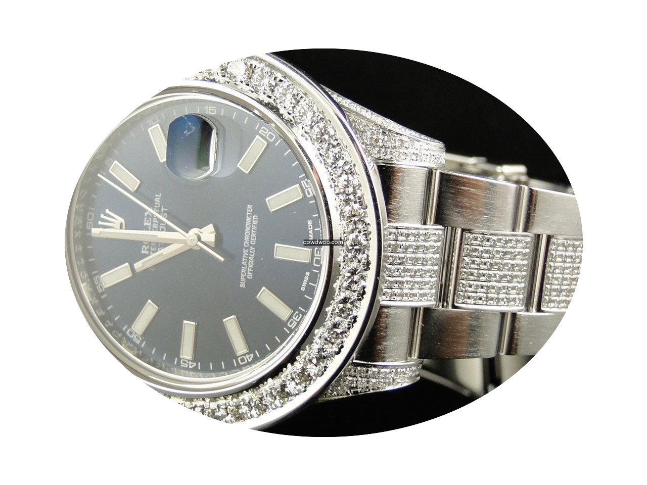 Rolex Custom Mens New 41 MM Blue Rolex D...
