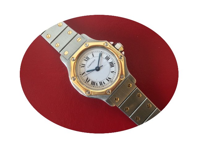 Cartier Santons Ronde - Acciaio & Or...