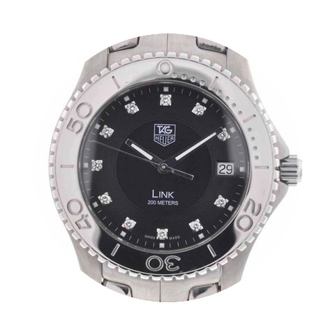 TAG Heuer Link Stainless Steel Black Dia...