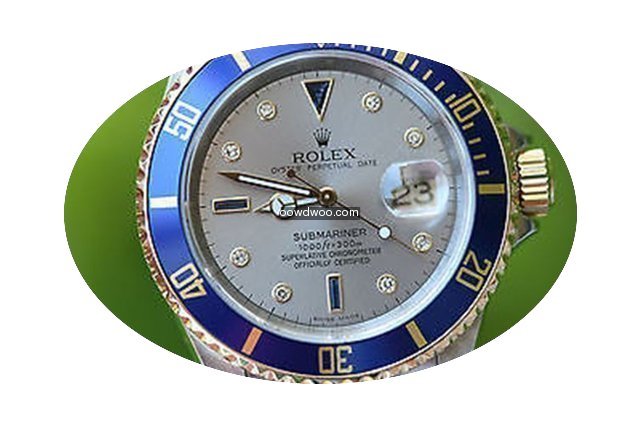 Rolex Mens 2tone Submariner Champagne Go...