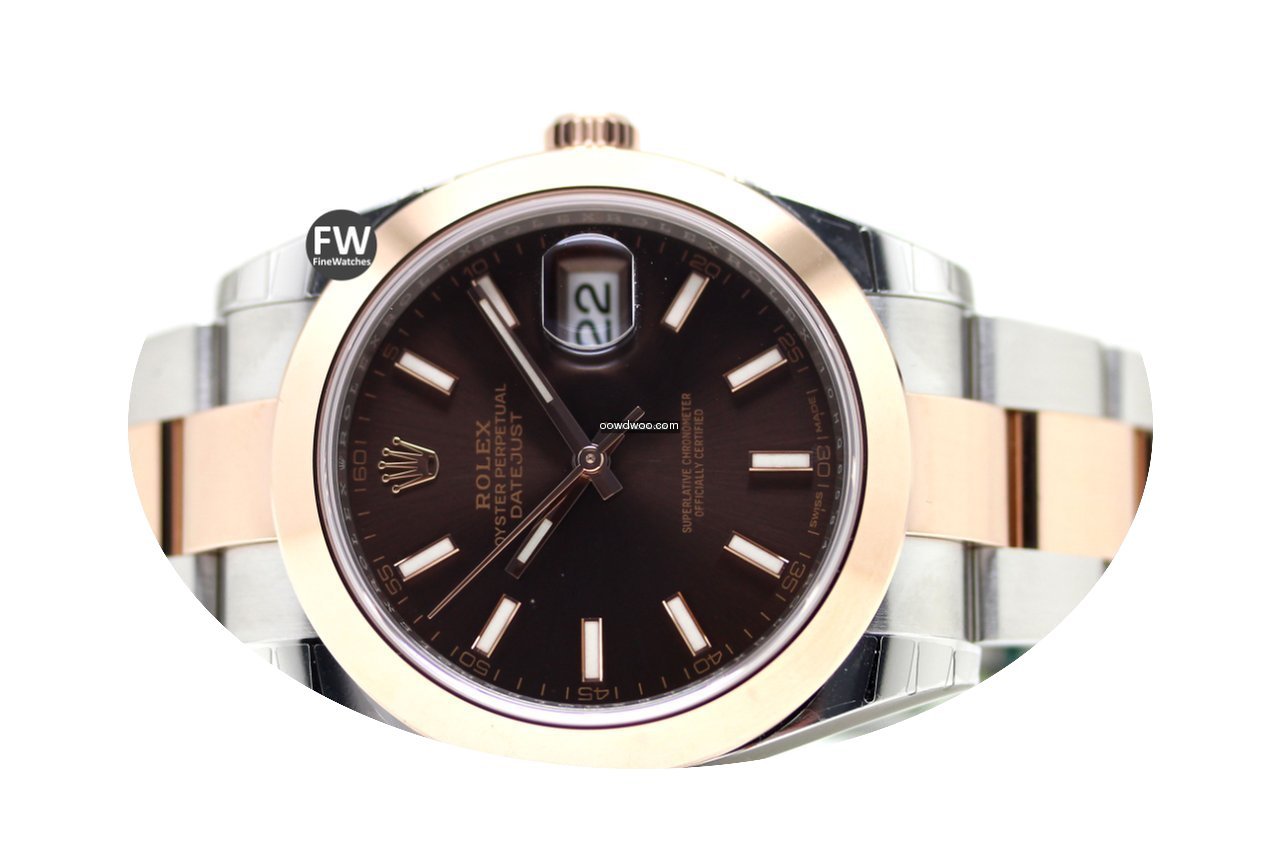Rolex Datejust Steel & Rose Gold Chocola...