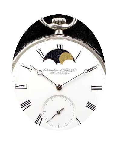 IWC Pocket Watch in Silver with Moonphas...