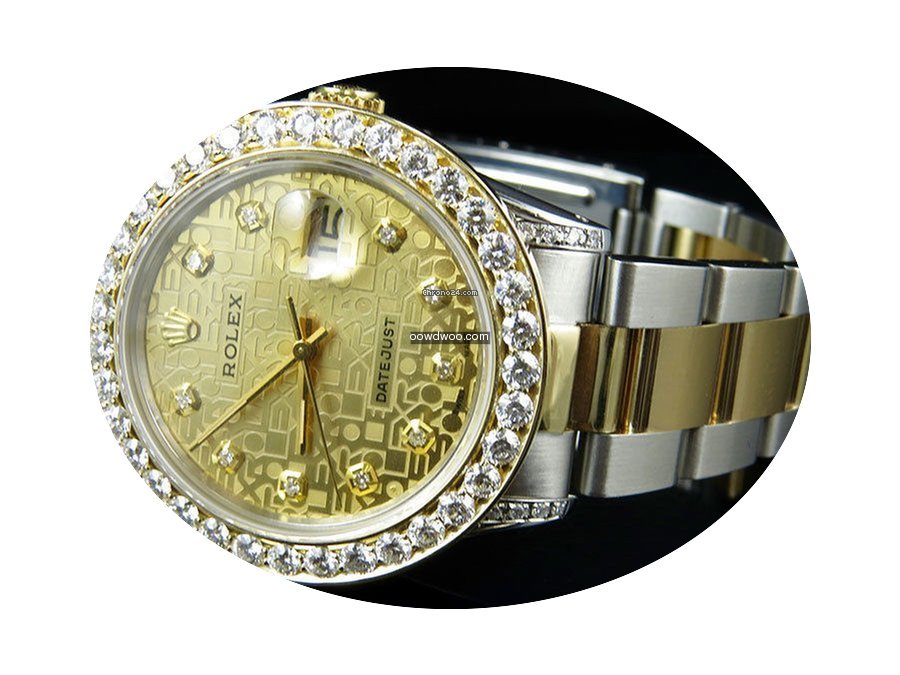 Rolex Mens Rolex Datejust 2 Tone 18k Gol...