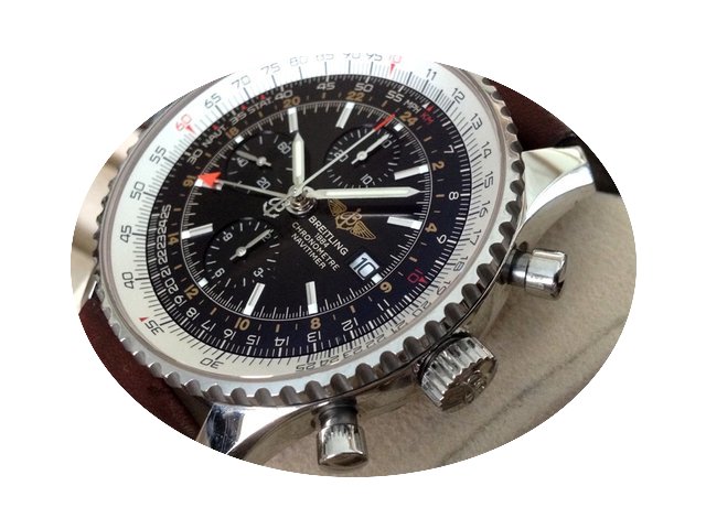 Breitling Navitimer World Steel Black Di...