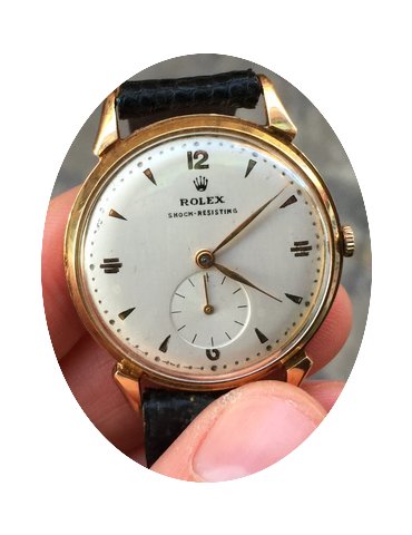 Rolex Shock Resisting Oro Gold Vintage 3...