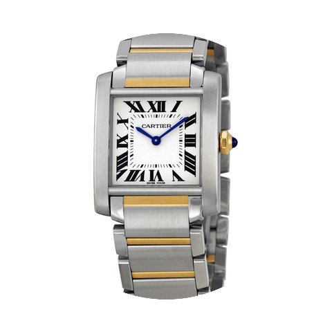 Cartier Tank Francaise Silver Dial 18kt ...