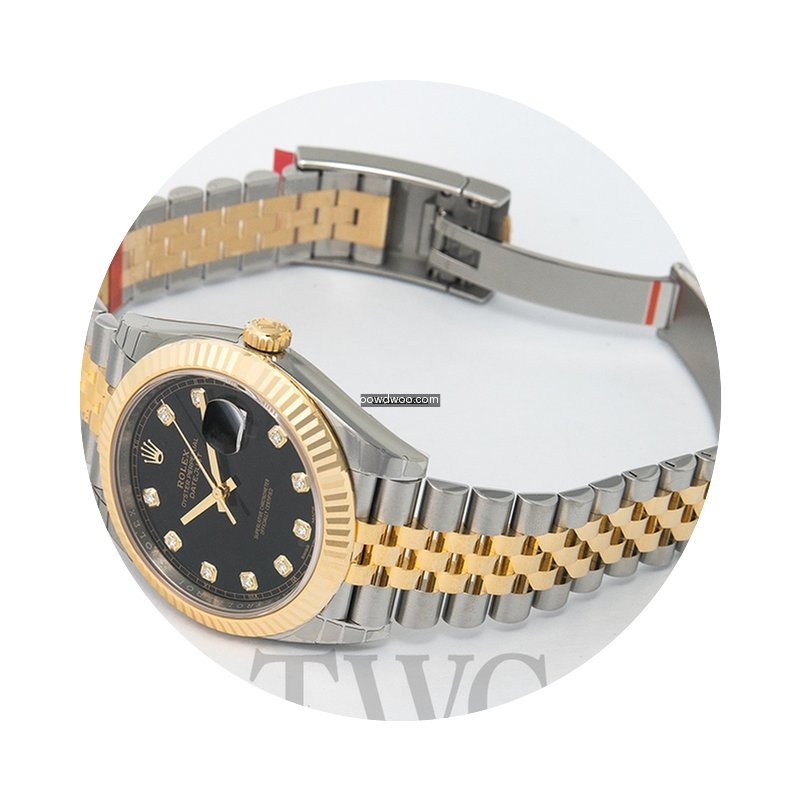 Rolex Datejust 41 Black Steel/18k gold G...