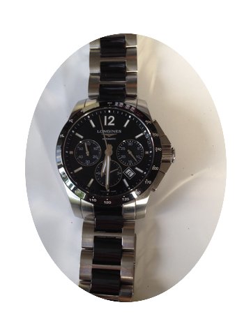 Longines Conquest Chronograph Steel/Cera...