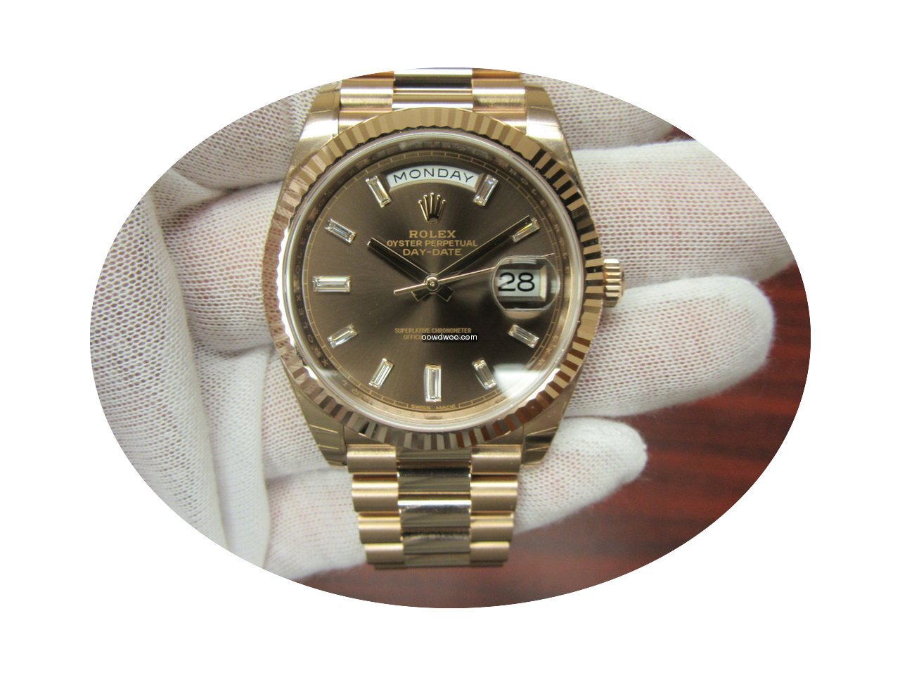 Rolex Day-Date 40 Chocolate Diamond Dial...