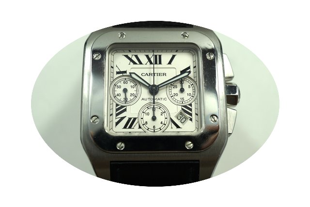 Cartier Santos 100 Chronograph stainless...
