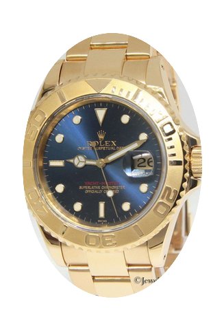 Rolex Yacht-Master 18k Yellow Gold Blue ...