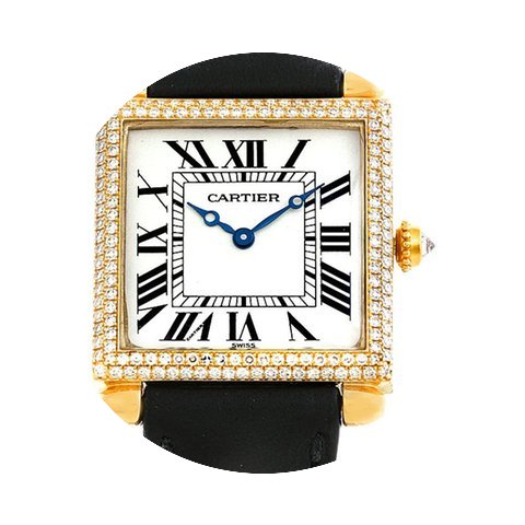 Cartier Tank Obus 18k Yellow Gold Diamon...
