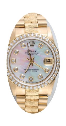 Rolex Midsize Datejust Watch In Gold Wit...