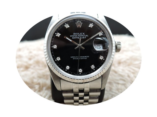 Rolex DATEJUST 16014 Stainless Steel Bla...