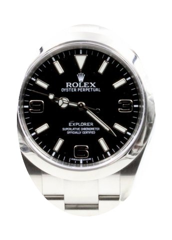 Rolex Explorer I 214270 Men's 39mm Black...