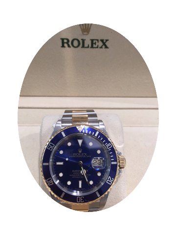 Rolex Submariner Steel and Gold Blue Bez...