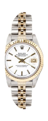 Rolex Women's Datejust Two Tone Fluted W...