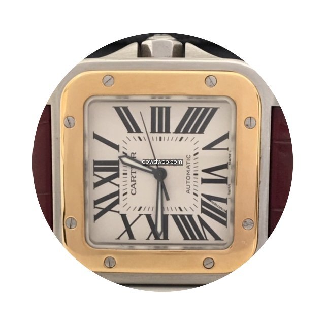 Cartier Santos 100 XL Ouro e Aço Impec...