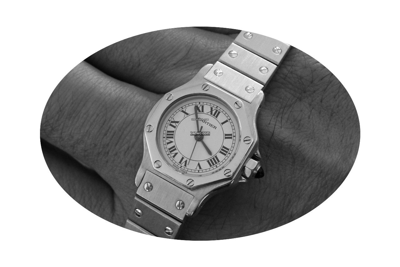 Cartier Santos Lady Octagon 18kt Gold Au...