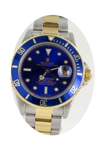 Rolex Submariner Herren Uhr Diamanten St...