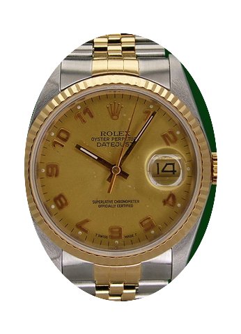 Rolex Datejust 16233 Jubilee 36mm 18k Go...