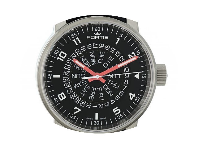 Fortis Spacematic Black-Red Stahl Automa...