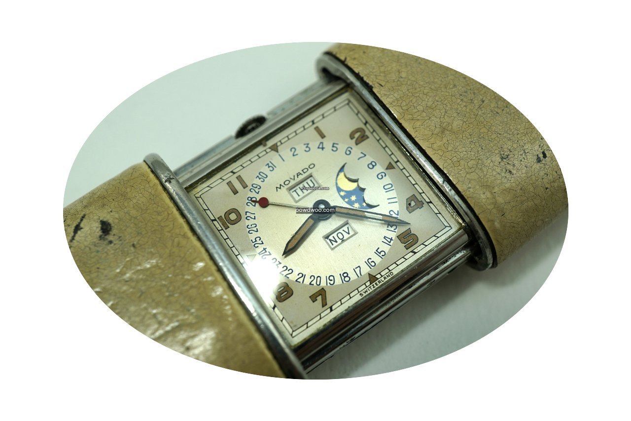 Movado calendar moonphase Ermeto c.1940'...