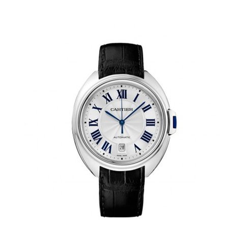 Cartier Clé Silvered Flinqué Dial...