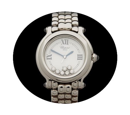 Chopard Happy Sport Midsize Diamonds Sta...