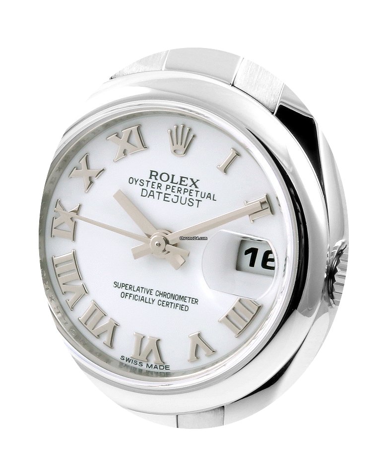 Rolex SS Ladies 26mm Datejust White Roma...