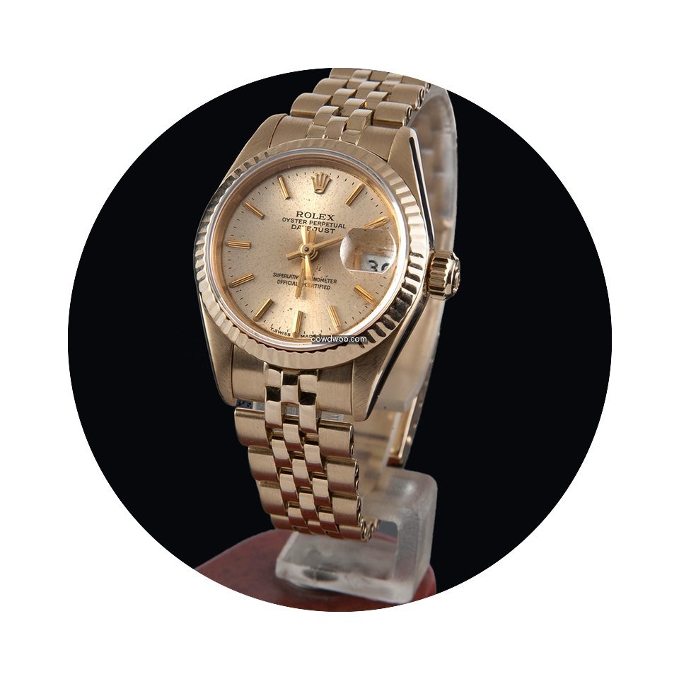 Rolex datejust jubile yellow gold lady...
