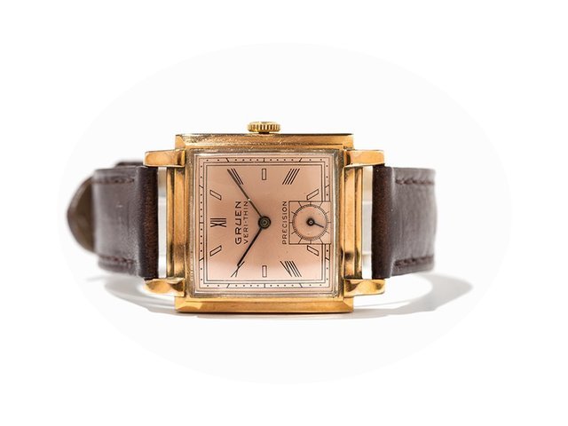 Gruen Veri Thin Watch made of Gilded Sta...