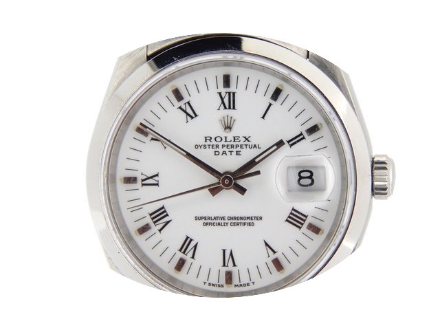 Rolex Date 15200 White Dial Roman Numera...