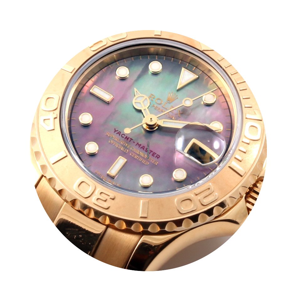 Rolex 18K Gold 29mm Ladies Yachtmaster F...