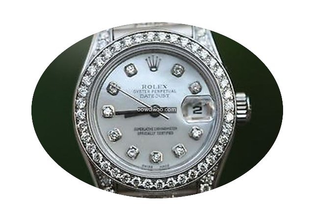 Rolex Ladies 18k White Gold Diamonds Pre...